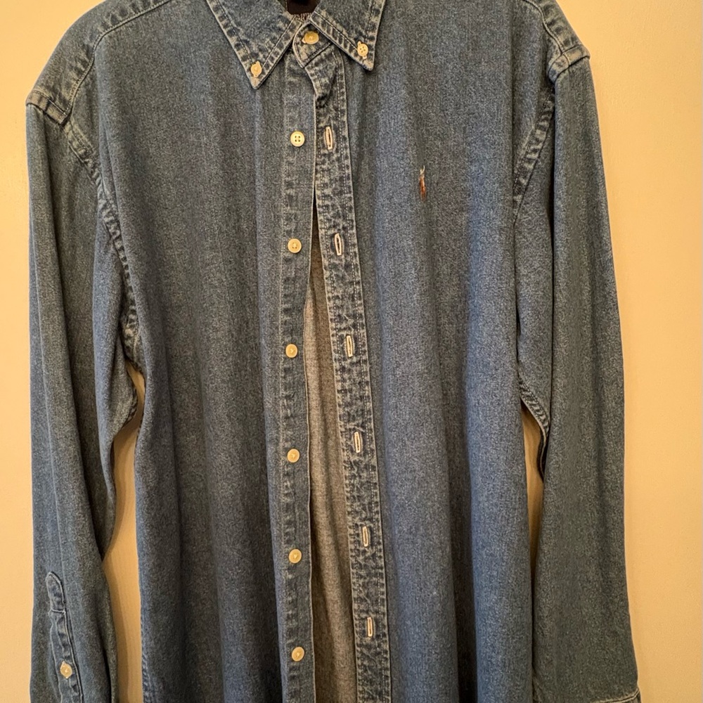 Ralph Lauren Blue Casual Button Down Shirt